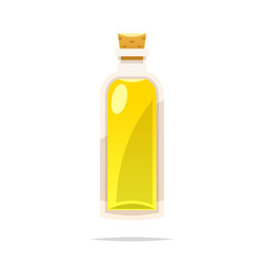 Olive oil bottle vector isolated
