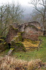 Ruinen einer alten Burg im Wald