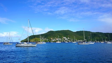 Fototapeta na wymiar Croisière en catamaran, Iles des Grenadines, Bequia