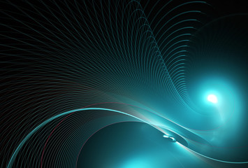 Abstract color dynamic background with lighting effect. Fractal spiral. Fractal art