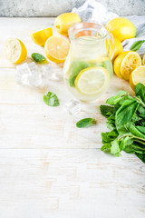 Homemade sour cocktail lemonade