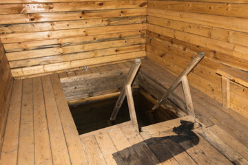 Bathhouse on the holy spring of Blessed Xenia of St. Petersburg in the village of Gorki.