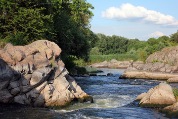 Southern Bug river landscape in Migeya, Ukraine