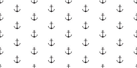 Anchor seamless pattern vector boat isolated helm scarf Nautical maritime sea ocean tile background repeat wallpaper
