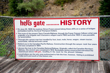 Hell´s gate, History, British Columbia, Kanada