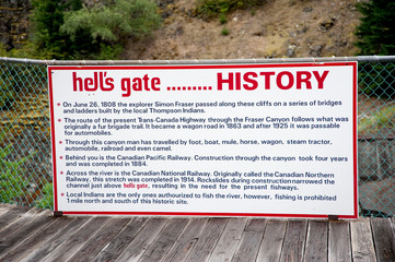 Hell&acute;s gate, History, British Columbia, Kanada