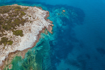 Aerial view of the seascape in Greece