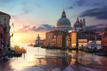 Fotobehang Venetian basilica at sunrise © Givaga