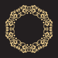 Circular baroque ornament.