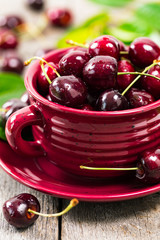 Cherries Background Macro. Selective focus.