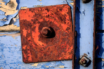 old rusted metal part
