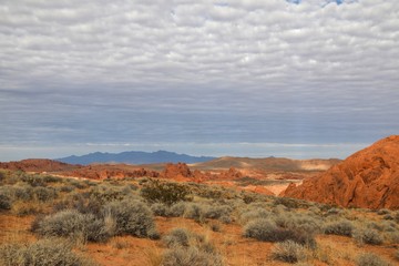 Mountain on a desert landscape