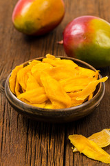 Dried Mango Fruit. Selective focus.