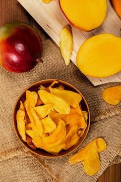 Dried Mango Fruit. Selective focus.