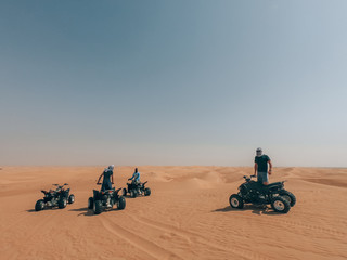 Riding a Quad through the endless desert