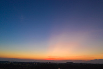 Fototapeta na wymiar clouds and clear sky at sunset