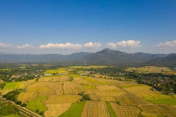 Aerial view at Mae On District, Chiang Mai.