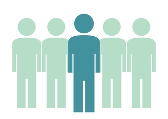 Group of people, management, vector icon