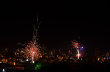 Naklejka premium Fogos de artificio Brasil