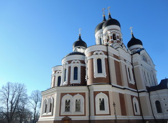Fototapeta na wymiar tallinn - cattedrale Russa