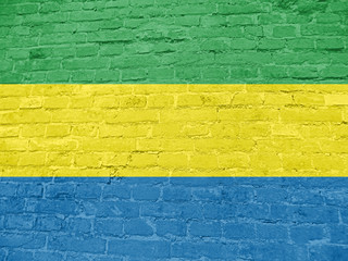 Flag of Gabon, background, texture