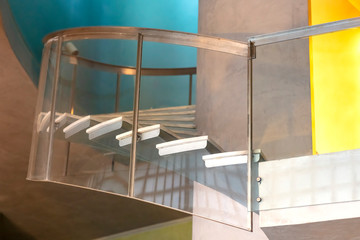 steel and glass staircase