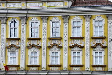 Fototapeta na wymiar Baroque Palace Facade at Union Square. Timisoara, Romania