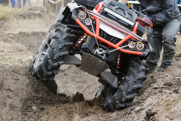 Racing on a dirt atv © fotogray71