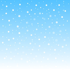 Falling snow background. Holiday landscape with snowfall. Vector illustration. Winter snowing sky. Eps 10.