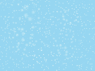 Falling snow background. Holiday landscape with snowfall. Vector illustration. Winter snowing sky. Eps 10.