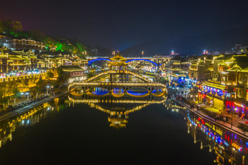 Fototapeta premium Fenghuang ancient town, Fenghuang County, Hunan province