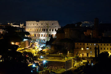 The Colosseum at night. Rome, Italy