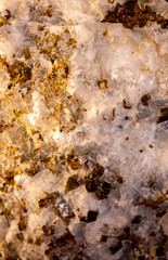 Fototapeta na wymiar Siderite with cryolite mineral