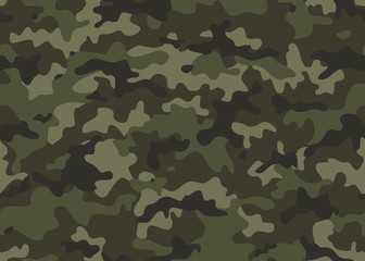 Print Texture military camouflage seamless pattern. Abstract army and hunting masking ornament repeat - 241450297