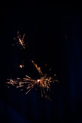 Beautiful sparkler glowing with powerful light