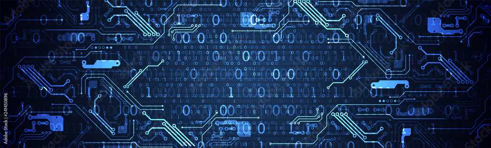 Aufkleber abstract technology concept. high computer color background. vector illustration