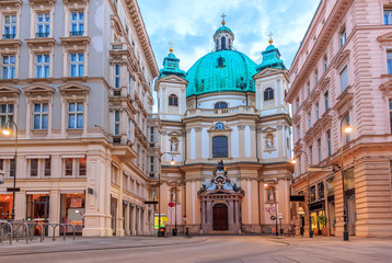 St. Peter's Church in Vienna, Austria, no people