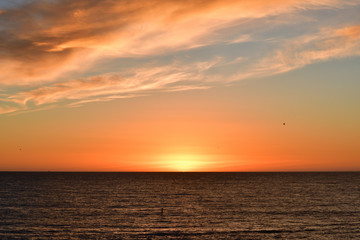Santa moica beach sunset