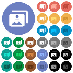 Download multiple images round flat multi colored icons