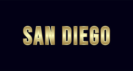 San Diego City Typography vector design. Greetings for T-shirt, poster, and more