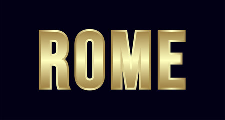 Rome City Typography vector design. Greetings for T-shirt, poster, and more