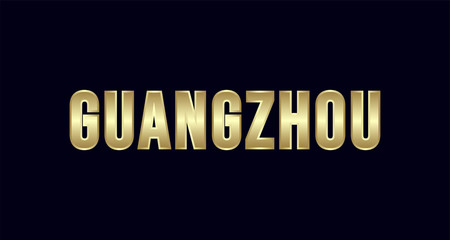 Guangzhou City Typography vector design. Greetings for T-shirt, poster, and more