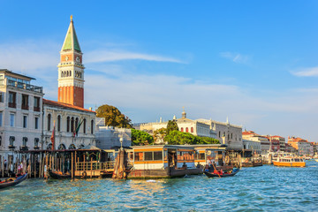 San Marco Campanile and Doge's Palace, view from the canal, Veni