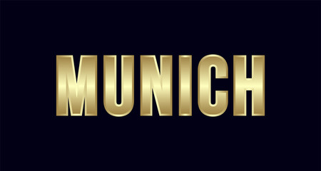 Munich City Typography vector design. Greetings for T-shirt, poster, and more