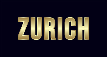 Zurich City Typography vector design. Greetings for T-shirt, poster, and more