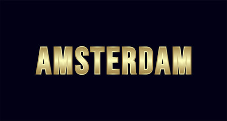 Amsterdam City Typography vector design. Greetings for T-shirt, poster, and more