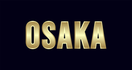 Osaka City Typography vector design. Greetings for T-shirt, poster, and more