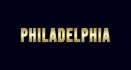 Philadelphia City Typography vector design. Greetings for T-shirt, poster, and more