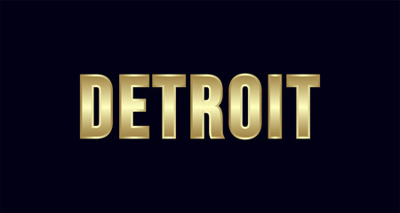 Detroit City Typography vector design. Greetings for T-shirt, poster, and more
