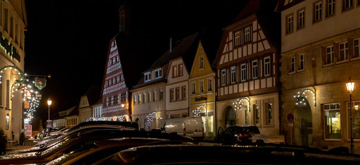 Fränkische Kleinstadt Ebern in der Vorweihnachtszeit
